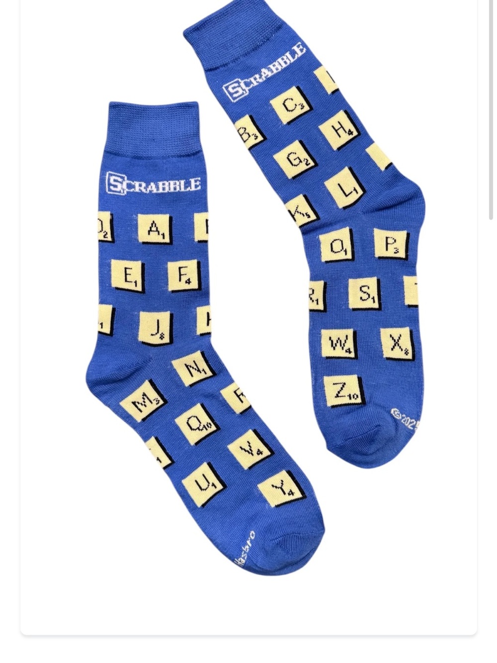 SCRABBLE Board Game Men's Socks Hasbro Brand NEW